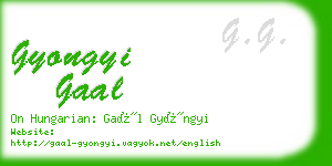 gyongyi gaal business card